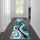 2' x 7' Turquoise Abstract Area Rug - Olefin Rug - Hallway, Entryway, or Bedroom - Flash Furniture