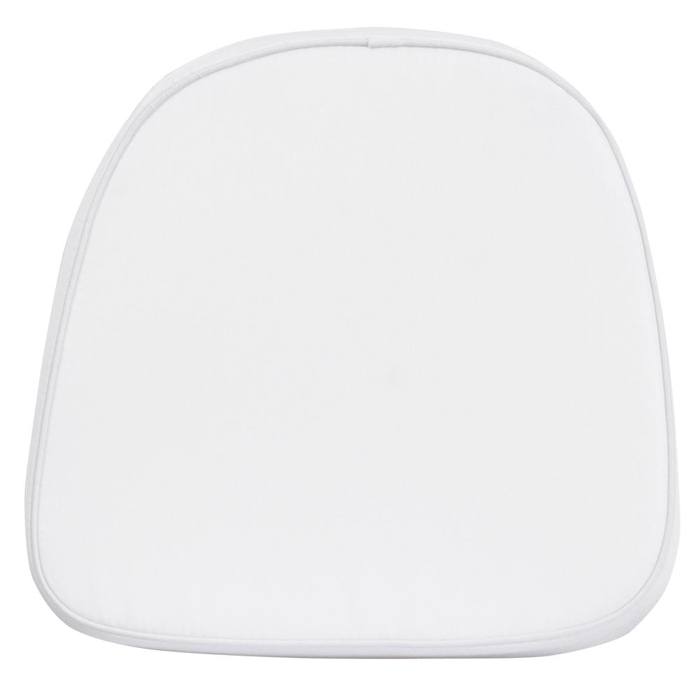 Kids Soft White Fabric Chiavari Chair Cushion - Flash Furniture