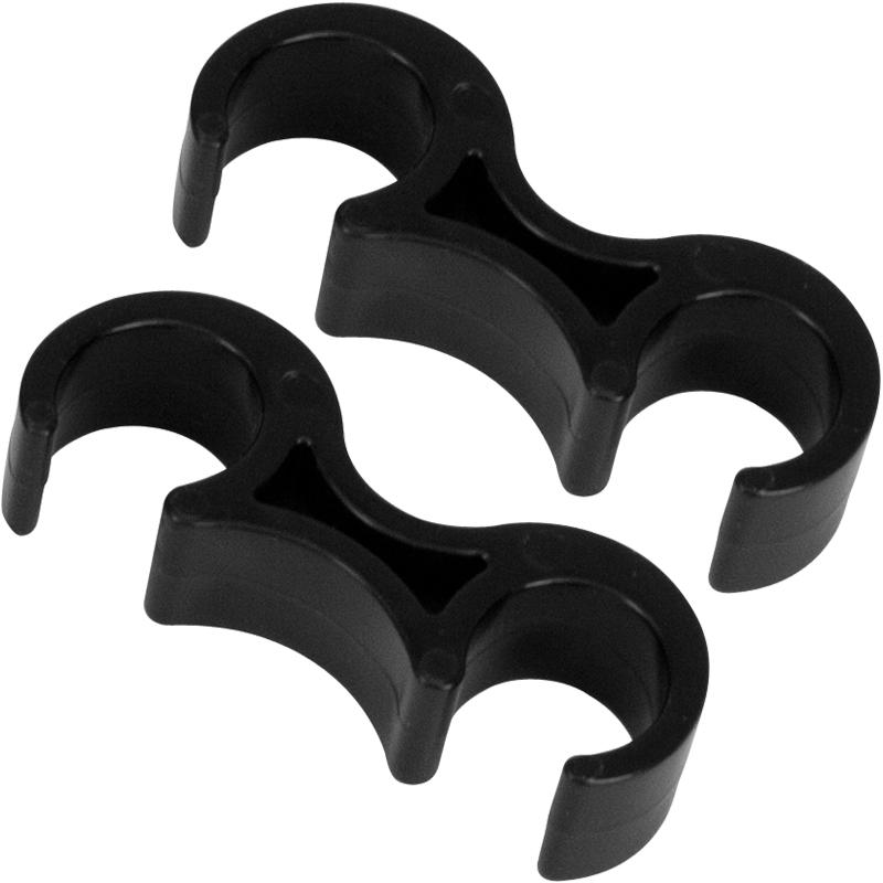 Black Plastic Ganging Clips - Set of 2 - Flash Furniture