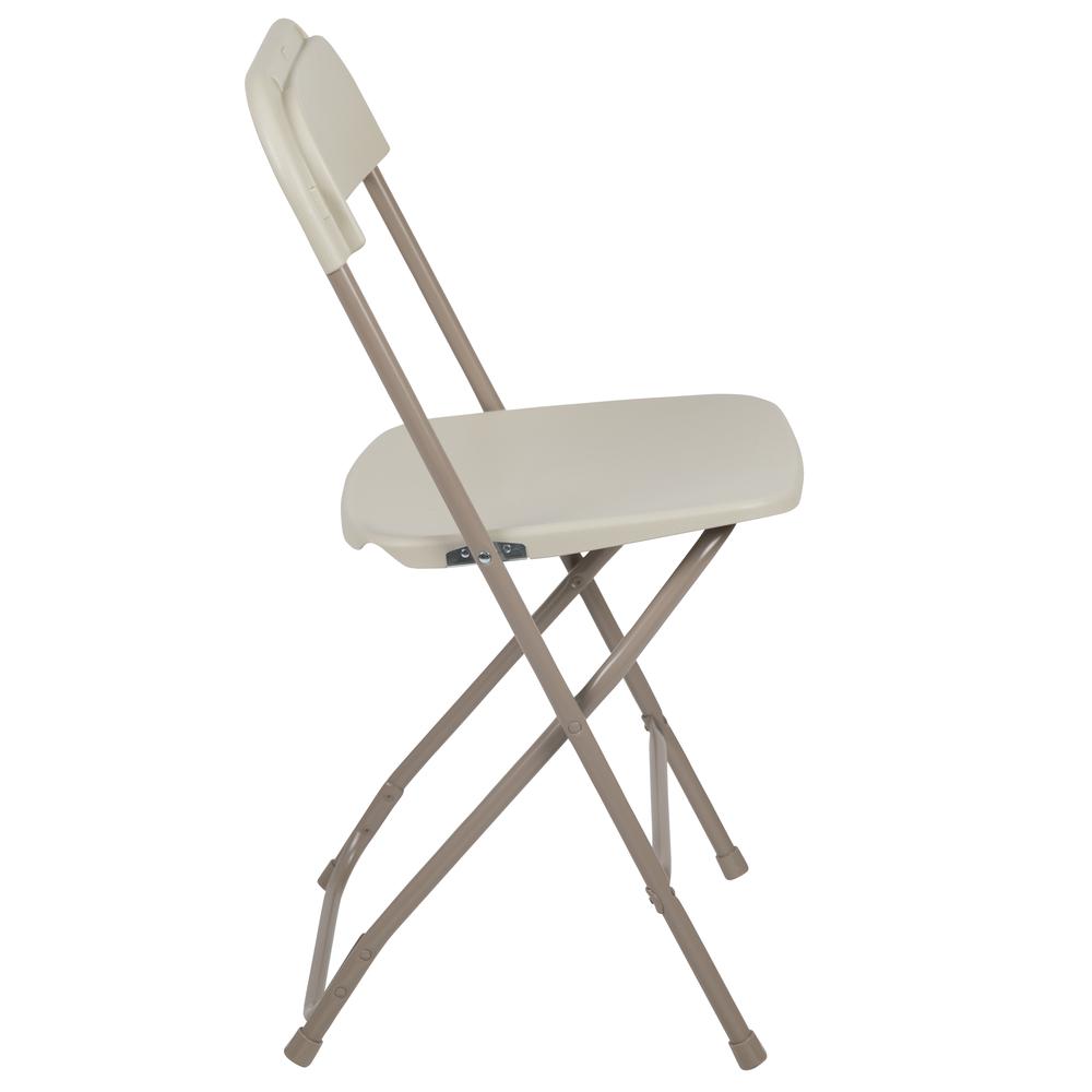 HERCULES Series 650 lb. Capacity Premium Beige Plastic Folding Chair - Flash Furniture