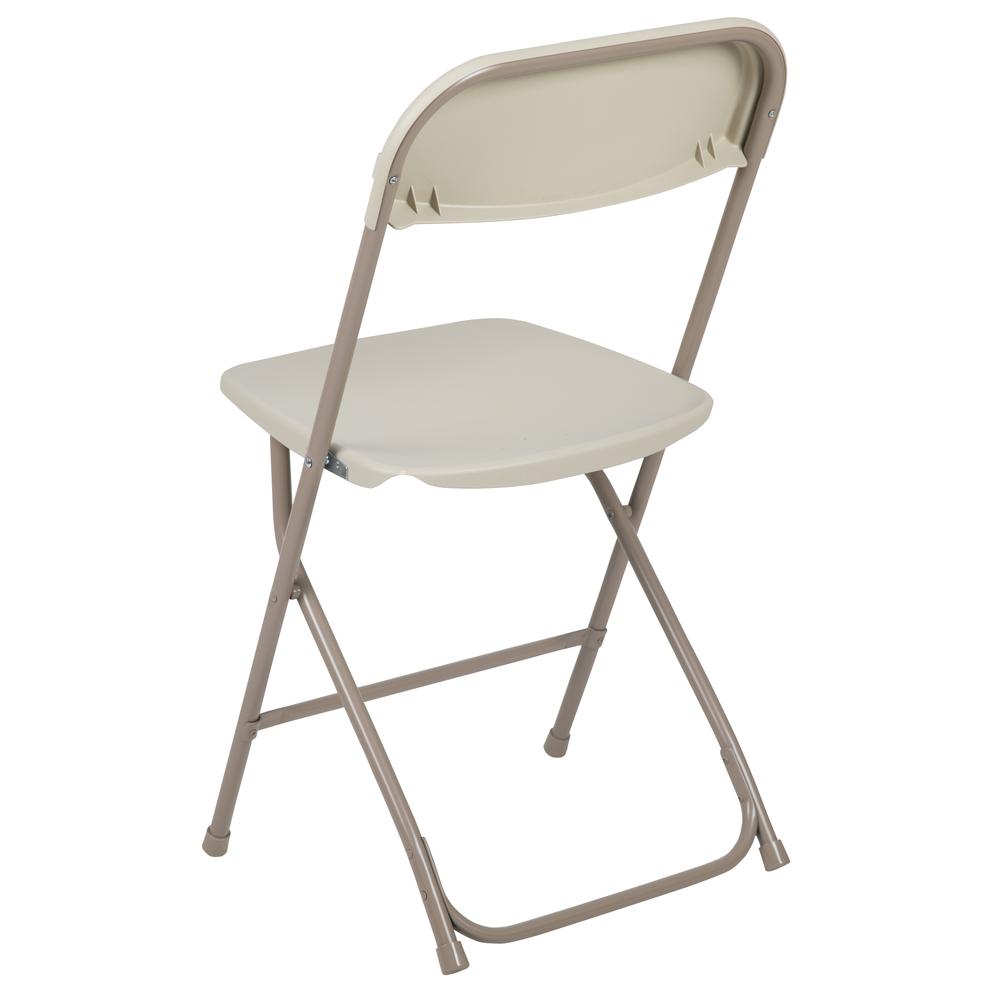 HERCULES Series 650 lb. Capacity Premium Beige Plastic Folding Chair - Flash Furniture