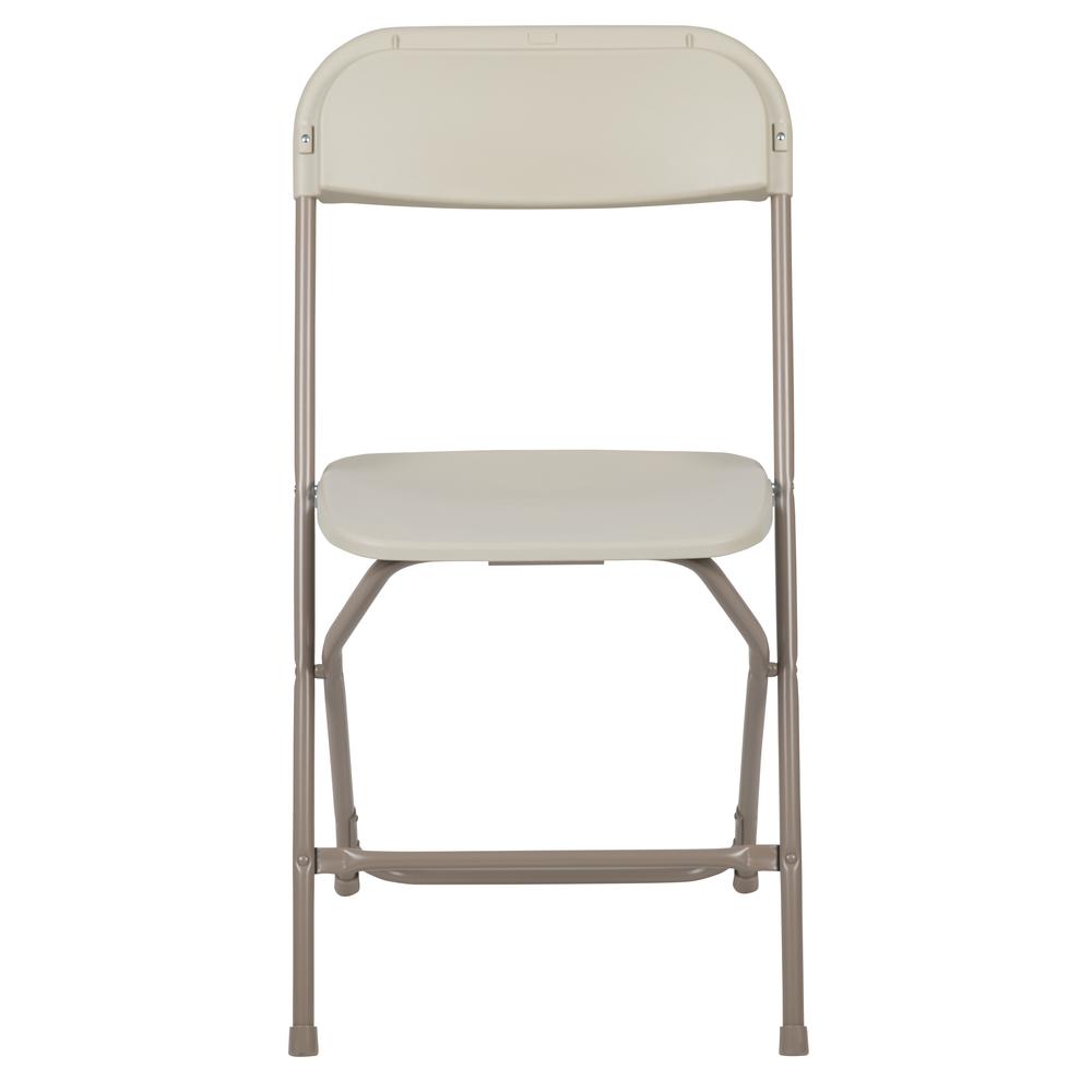 HERCULES Series 650 lb. Capacity Premium Beige Plastic Folding Chair - Flash Furniture