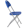 HERCULES Series 650 lb. Capacity Blue Plastic Fan Back Folding Chair - Flash Furniture