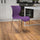 Contemporary Design Purple Plastic Stack Chair - Flash Furniture