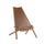 Folding Acacia Wood Chair, Low Profile Lounge for Patio, Porch, Garden, Brown - Flash Furniture