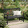 Patio Acacia Wood Bench, 2-Person Slatted Seat Loveseat, Black - Flash Furniture