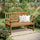 Patio Acacia Wood Bench, 2-Person Slatted Seat Loveseat , Brown - Flash Furniture