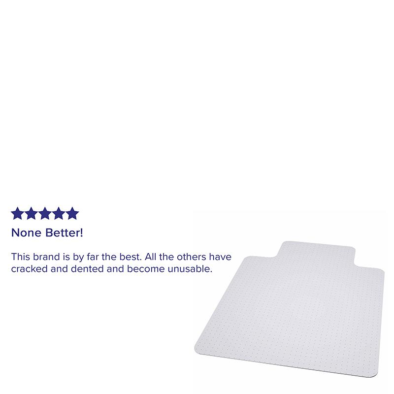 36'' x 48'' Big & Tall 400 lb. Capacity Carpet Chair Mat with Lip - Flash Furniture