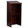 Stand-Up Wood Lectern in Mahogany - Flash Furniture