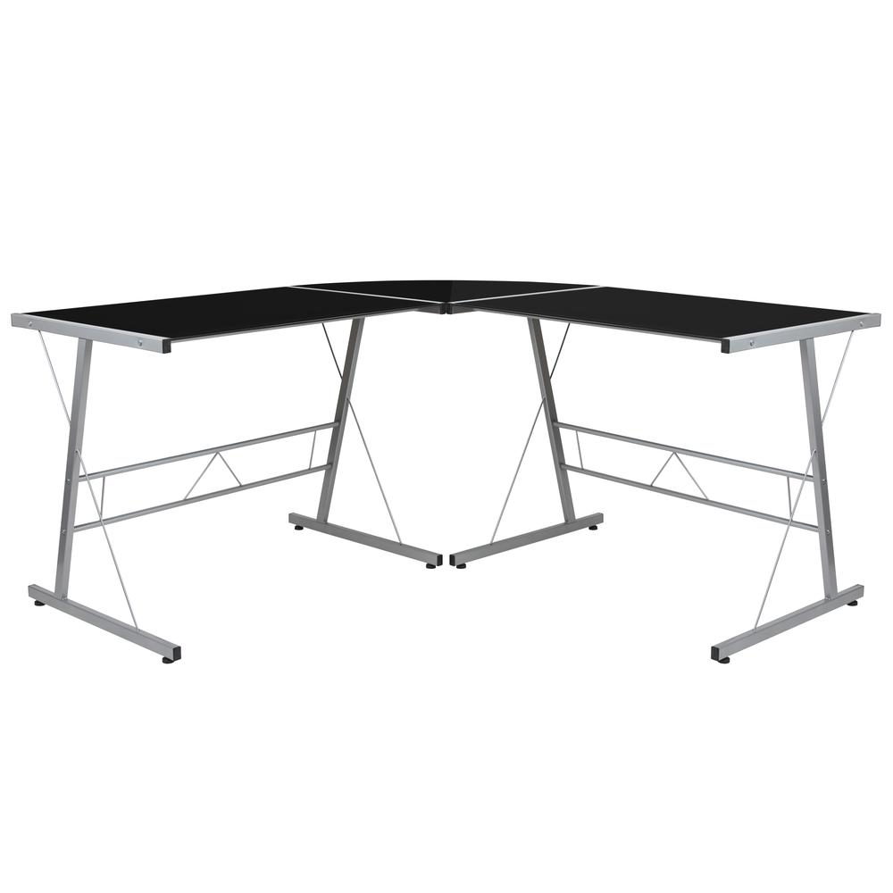 L-Shaped Desk 83.5'' Computer Corner Desk, Black - Flash Furniture