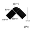 L-Shaped Desk 83.5'' Computer Corner Desk, Black - Flash Furniture