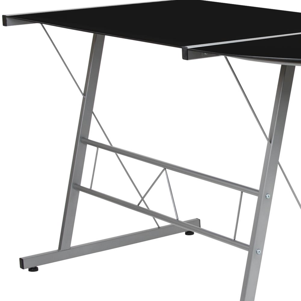 L-Shaped Desk 83.5'' Computer Corner Desk, Black - Flash Furniture
