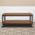 TV Stand in Brown Oak Wood Grain Finish with Metal Wheels - Flash Furniture