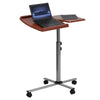 Angle and Height Adjustable Mobile Laptop Computer Table with Cherry Top - Flash Furniture