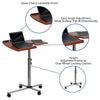 Angle and Height Adjustable Mobile Laptop Computer Table with Cherry Top - Flash Furniture