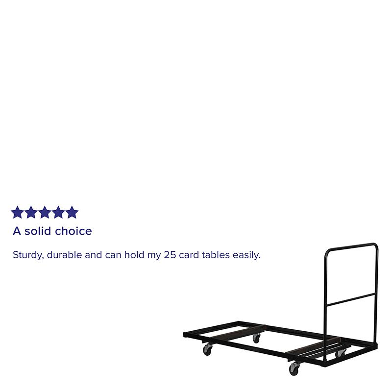 Black Folding Table Dolly for 30''W x 72''D Rectangular Folding Tables - Flash Furniture