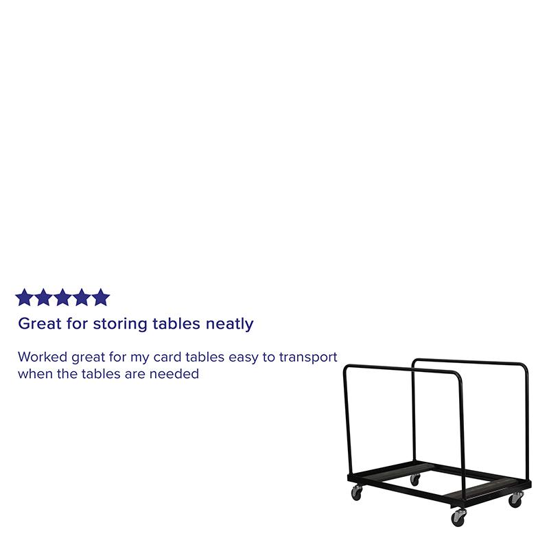Black Folding Table Dolly for Round Folding Tables - Flash Furniture