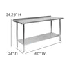 Stainless Steel 18  Gauge Prep and Work Table - Flash Furniture