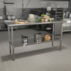 Stainless Steel 18  Gauge Prep and Work Table - Flash Furniture