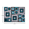 Geometric 5' x 7' Turquoise, Grey, and White Olefin Area Rug with Cotton Backing - Flash Furniture