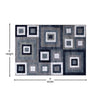 Geometric 6' x 9' Blue, Grey, and White Olefin Area Rug with Cotton Backing - Flash Furniture