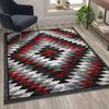 Southwestern 5' x 7' Red Area Rug - Olefin Rug with Jute Backing - Flash Furniture