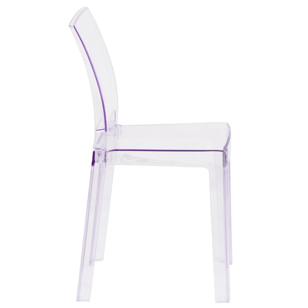 Ghost Chair with Square Back in Transparent Crystal - Flash Furniture