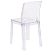 Ghost Chair with Square Back in Transparent Crystal - Flash Furniture