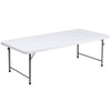 4.93-Foot Kid's Granite White Plastic Folding Table - Flash Furniture