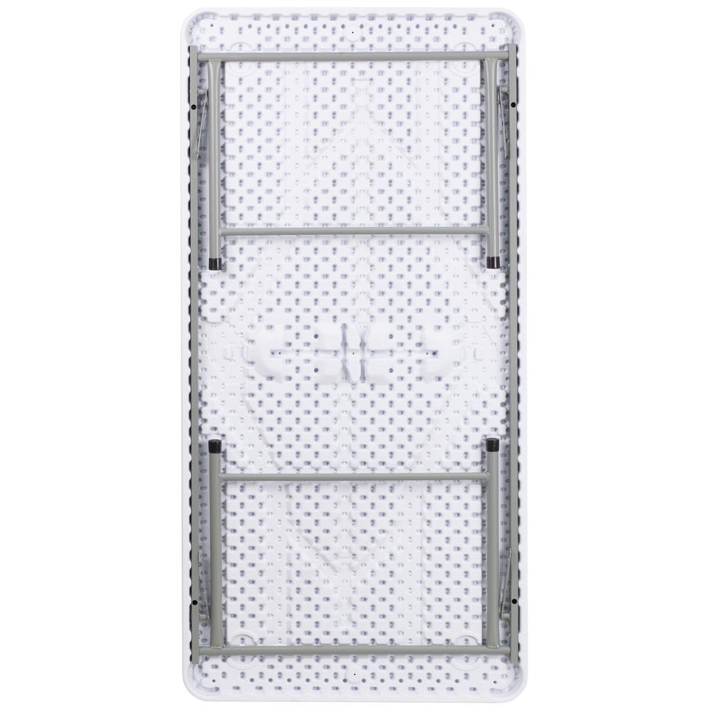 4.93-Foot Kid's Granite White Plastic Folding Table - Flash Furniture