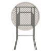 2.63-Foot Round Granite White Plastic Bar Height Folding Table - Flash Furniture