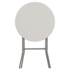 2.63-Foot Round Granite White Plastic Bar Height Folding Table - Flash Furniture