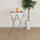 2.63-Foot Round Granite White Plastic Bar Height Folding Table - Flash Furniture
