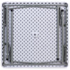 2.81-Foot Square Granite White Plastic Folding Table - Flash Furniture