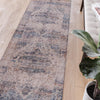 Artisan Old English Style Traditional Rug - 2'x6' - Blue Polyester - Flash Furniture