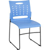 881 lb. Capacity Blue Sled Base Stack Chair with Air-Vent Back - Flash Furniture