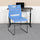 881 lb. Capacity Blue Sled Base Stack Chair with Air-Vent Back - Flash Furniture