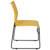 881 lb. Capacity Yellow Sled Base Stack Chair with Air-Vent Back - Flash Furniture