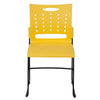 881 lb. Capacity Yellow Sled Base Stack Chair with Air-Vent Back - Flash Furniture