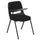 Black Padded Ergonomic Shell Chair with Right Handed Flip-Up Tablet Arm - Flash Furniture