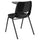 Black Padded Ergonomic Shell Chair with Right Handed Flip-Up Tablet Arm - Flash Furniture