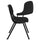 Black Padded Ergonomic Shell Chair with Right Handed Flip-Up Tablet Arm - Flash Furniture