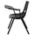 Black Ergonomic Shell Chair with Left Handed Flip-Up Tablet Arm - Flash Furniture