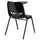 Black Ergonomic Shell Chair with Left Handed Flip-Up Tablet Arm - Flash Furniture