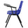Blue Ergonomic Shell Chair with Left Handed Flip-Up Tablet Arm - Flash Furniture