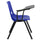 Blue Ergonomic Shell Chair with Right Handed Flip-Up Tablet Arm - Flash Furniture