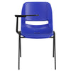 Blue Ergonomic Shell Chair with Right Handed Flip-Up Tablet Arm - Flash Furniture