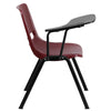 Burgundy Ergonomic Shell Chair with Right Handed Flip-Up Tablet Arm - Flash Furniture