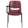 Burgundy Ergonomic Shell Chair with Right Handed Flip-Up Tablet Arm - Flash Furniture