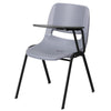 Gray Ergonomic Shell Chair with Left Handed Flip-Up Tablet Arm - Flash Furniture